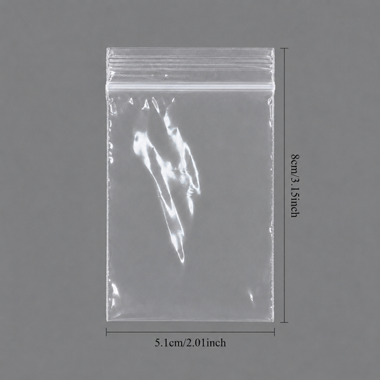 jewelry gift bags - 1000 Clear Bags PB02-23 open view