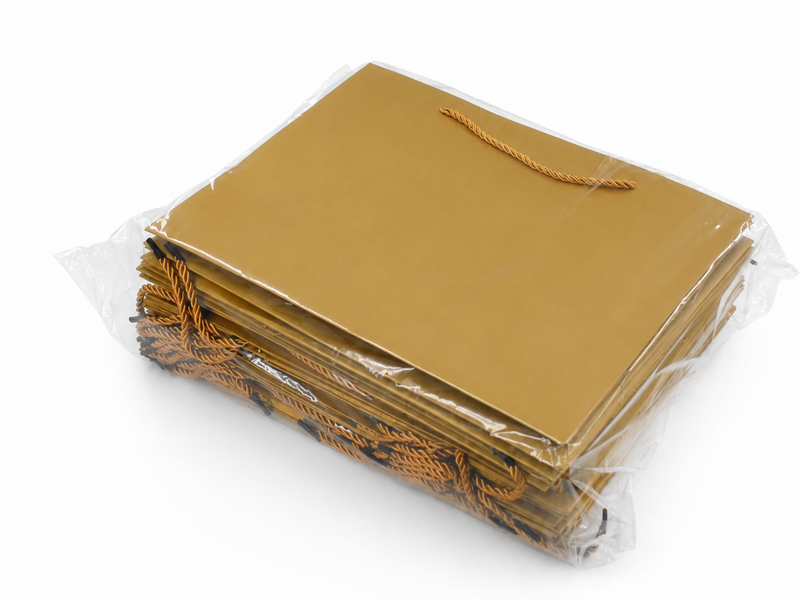 jewelry gift bags - 24-Pack Gold Jewelry Gift Bags with Rope Handles 13 6 9.75 in SB25-GL detail view