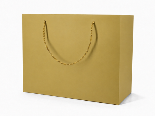 jewelry gift bags - 24-Pack Gold Jewelry Gift Bags with Rope Handles 13 6 9.75 in SB25-GL front view