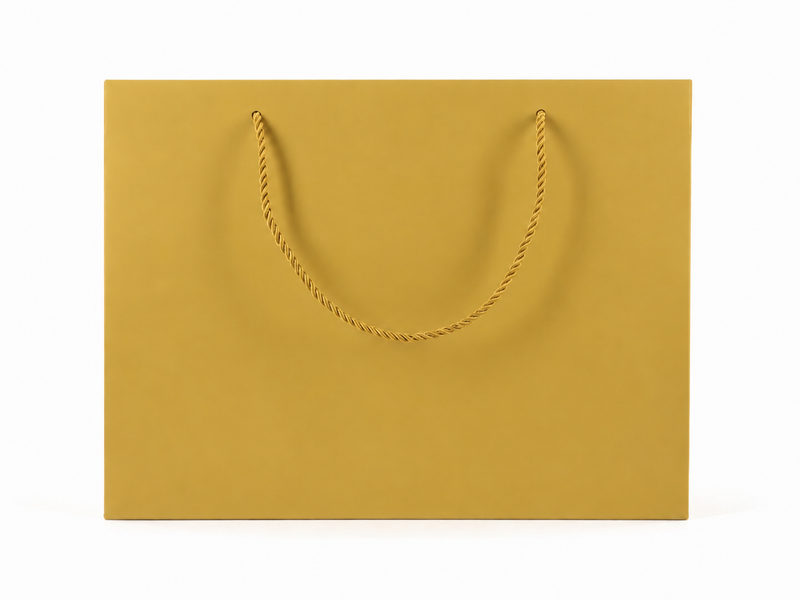 jewelry gift bags - 24-Pack Gold Jewelry Gift Bags with Rope Handles 13 6 9.75 in SB25-GL side view