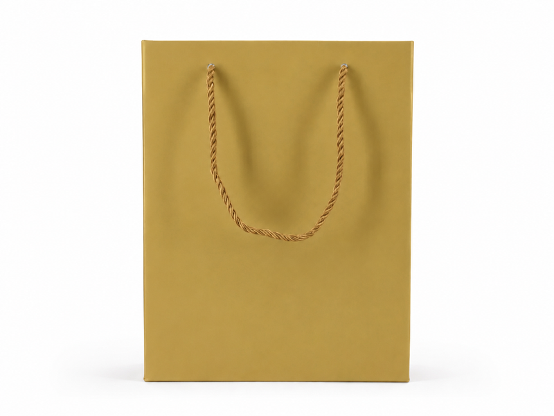 jewelry gift bags - 24-Pack Gold Jewelry Packaging Bags with Rope Handles 7.75 4.25 10.25 in SB22-GL open view