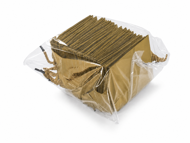 jewelry gift bags - 24-Pack Gold Small Gift Bags with Rope Handles 4.75 2.75 5 in SB19-GL detail view