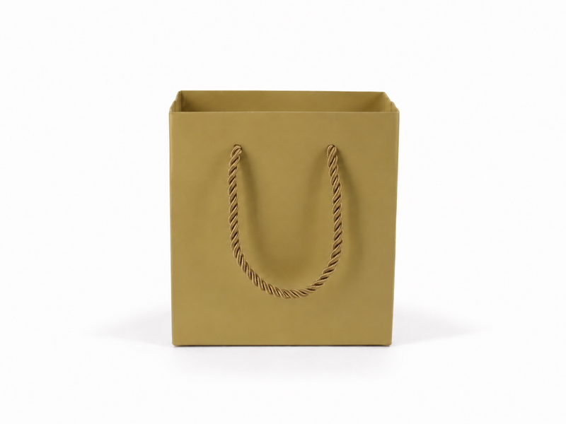 jewelry gift bags - 24-Pack Gold Small Gift Bags with Rope Handles 4.75 2.75 5 in SB19-GL side view