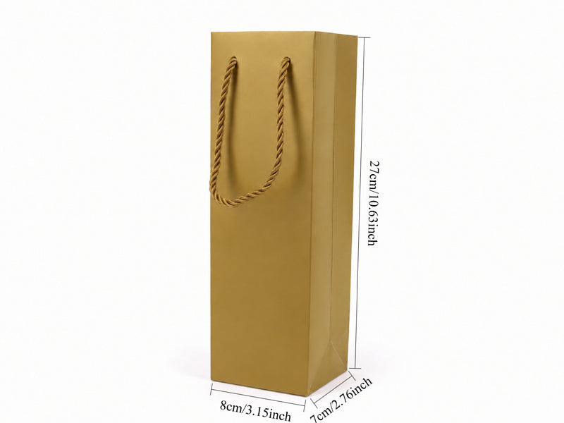 jewelry gift bags - 24-Pack Gold Small Tote Gift Bags with Rope Handles 3.25 2.75 10.75 in SB24-GL open view