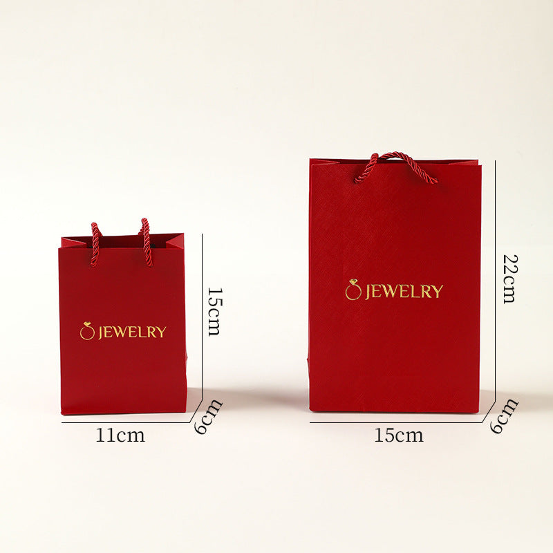 jewelry gift bags - Paper Bag Necklace Ring C00297 product view 08