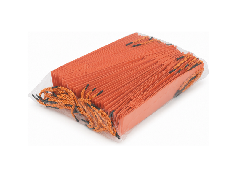 jewelry gift bags - 24-Pack Orange Paper Tote Gift Bags with Rope Handles 3.25 2.75 10.75 in SB24-O detail view