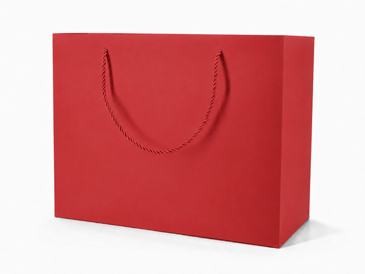 jewelry gift bags - 24-Pack Red Jewelry Gift Bags with Rope Handles 13 6 9.75 in SB25-R front view