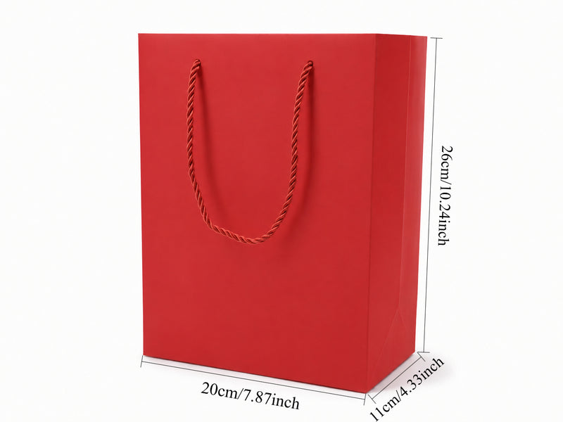 jewelry gift bags - 24-Pack Red Gift Bags for Jewelry Packaging with Rope Handles 7.75 4.25 10.25 in SB22-R open view