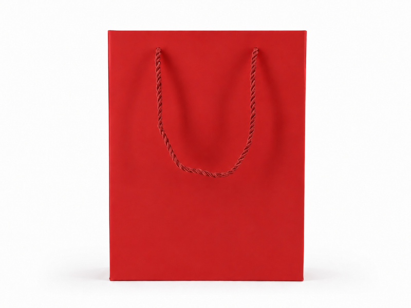 jewelry gift bags - 24-Pack Red Gift Bags for Jewelry Packaging with Rope Handles 7.75 4.25 10.25 in SB22-R side view