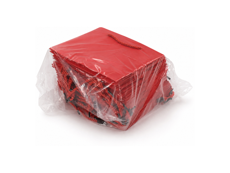 jewelry gift bags - 24-Pack Red High Quality Paper Jewelry Bags with Rope Handles 7.75 3.5 6.25 in SB21-R detail view