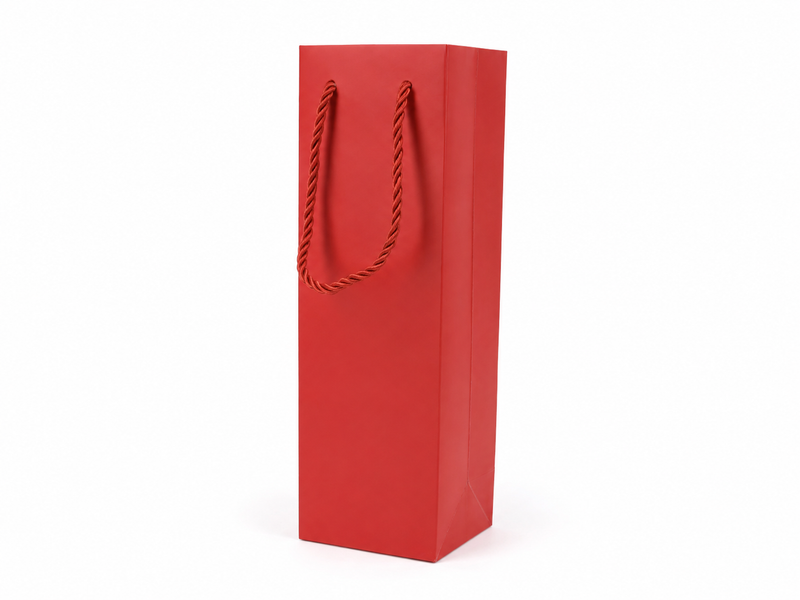 jewelry gift bags - 24-Pack Red Small Gift Bags with Rope Handles 3.25 2.75 10.75 in SB24-R front view