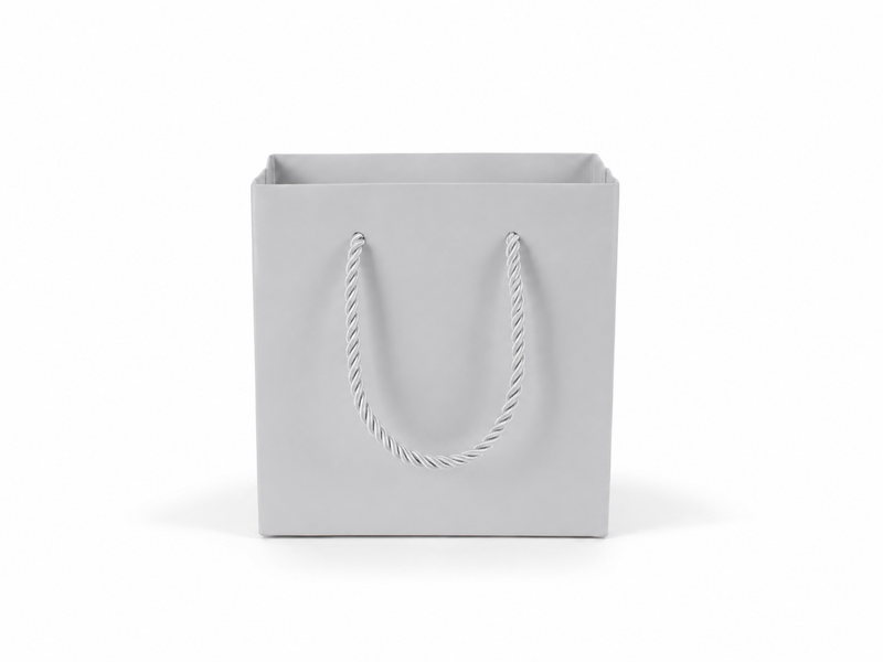 jewelry gift bags - 24-Pack Silver Small Tote Gift Bags with Rope Handles 4.75 2.75 5 in SB19-SL open view