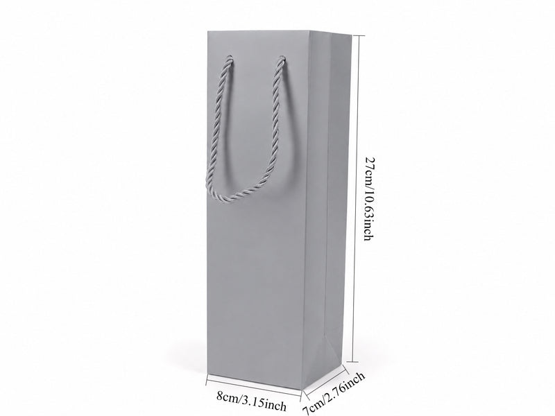 jewelry gift bags - 24-Pack Silver Small Paper Gift Bags with Rope Handles 3.25 2.75 10.75 in SB24-SL open view