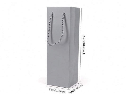 jewelry gift bags - 24-Pack Silver Small Paper Gift Bags with Rope Handles 3.25 2.75 10.75 in SB24-SL open view