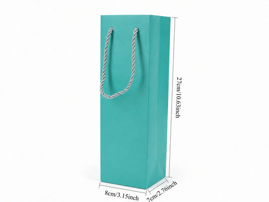 jewelry gift bags - 24-Pack Tiffany Blue Small Gift Bags for Jewelry with Rope Handles 3.25 2.75 10.75 in SB24-T open view