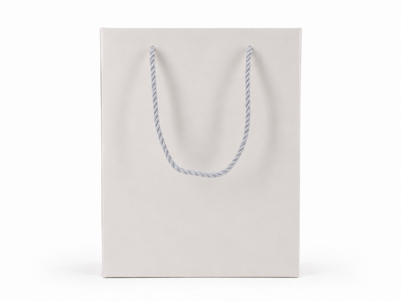 jewelry gift bags - 24-Pack White Large Gift Bags with Rope Handles 7.75 4.25 10.25 in SB22-W side view