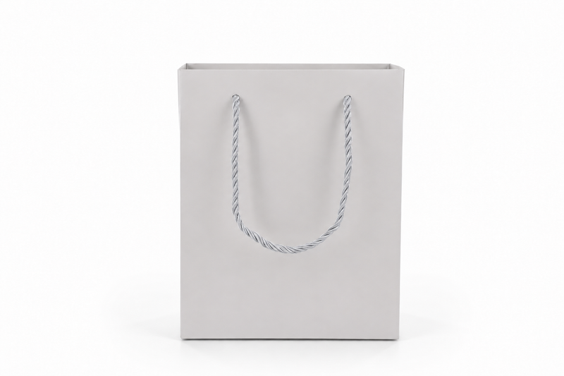 jewelry gift bags - 24-Pack White Jewelry Packaging Bags with Rope Handles 6.25 3.5 7.75 in SB20-W open view