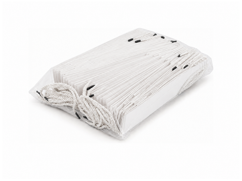 jewelry gift bags - 24-Pack White Small Gift Bags with Rope Handles 3.25 2.75 10.75 in SB24-W detail view