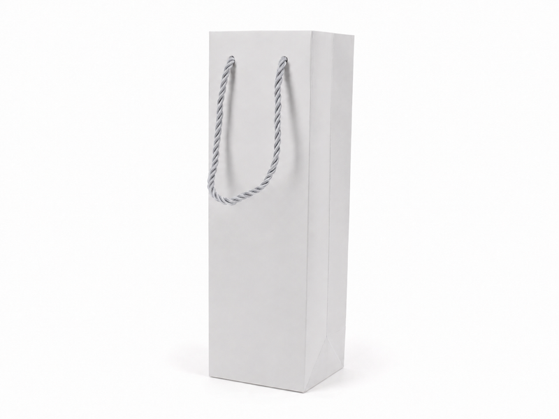 jewelry gift bags - 24-Pack White Small Gift Bags with Rope Handles 3.25 2.75 10.75 in SB24-W front view