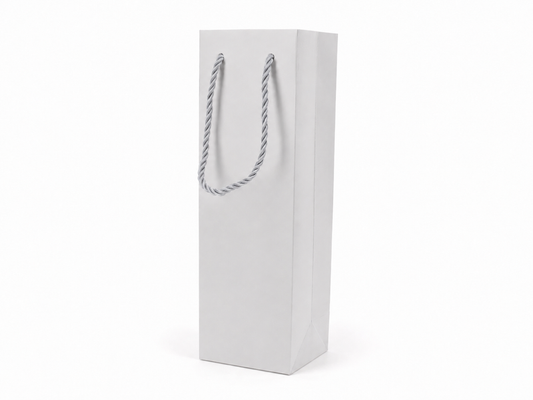 jewelry gift bags - 24-Pack White Small Gift Bags with Rope Handles 3.25 2.75 10.75 in SB24-W front view