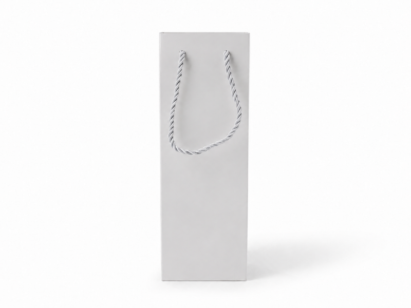 jewelry gift bags - 24-Pack White Small Gift Bags with Rope Handles 3.25 2.75 10.75 in SB24-W side view