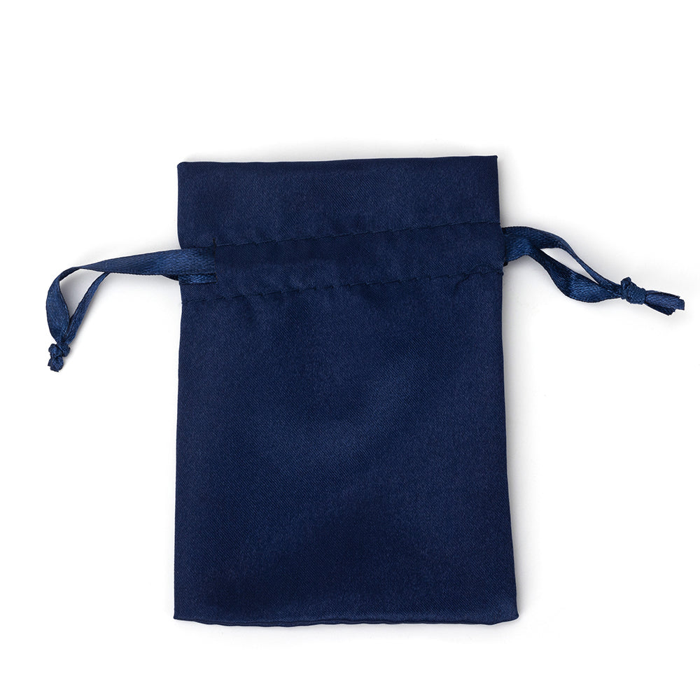 jewelry pouch - 50pcs Green Champagne Satin Pouches Bags Bag JP012-SA-BK side view