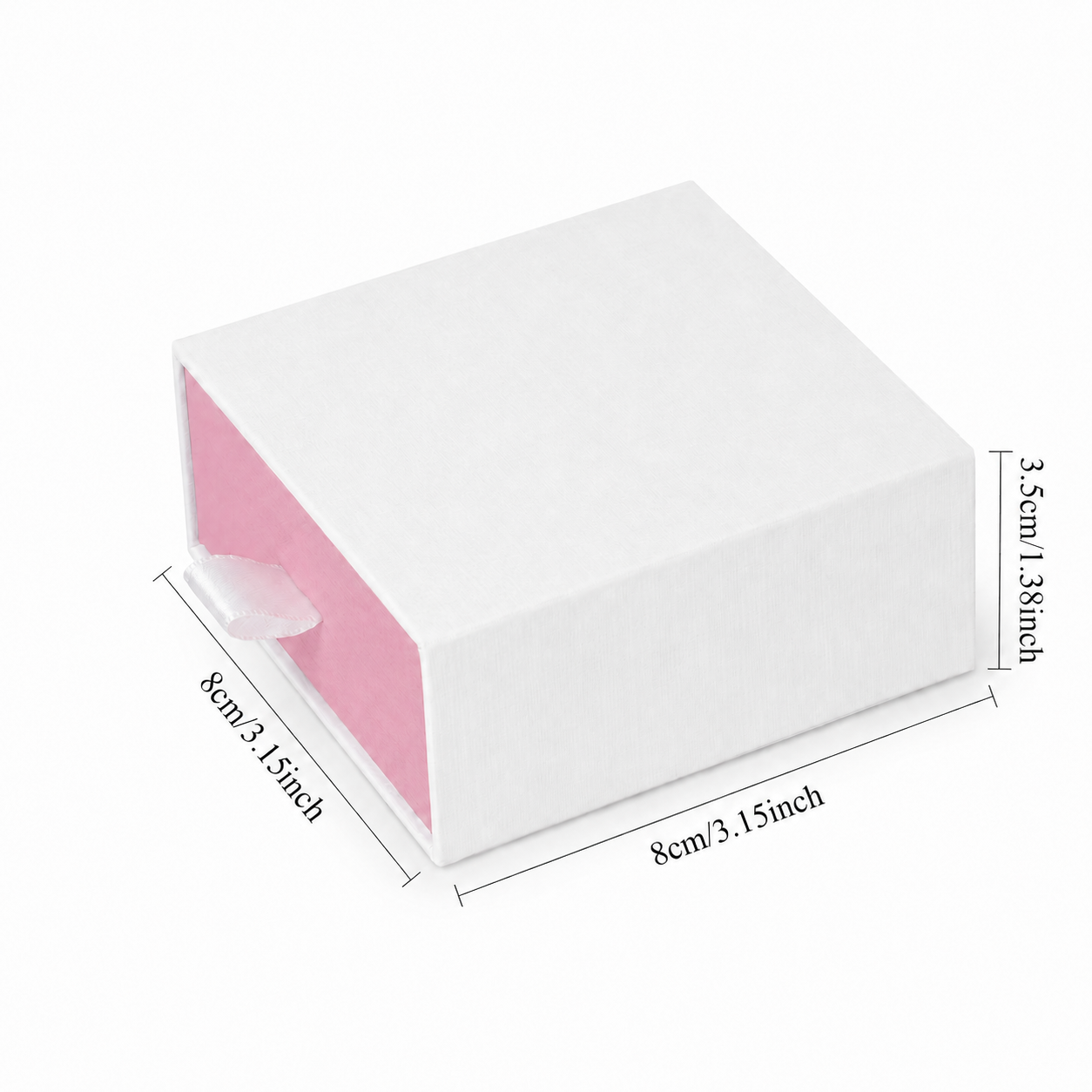 White & Pink Drawer Jewelry Boxes – 24 Pack