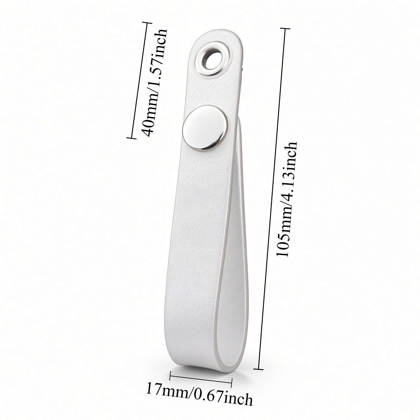 White Leather Chain Hangers – 10 Pack
