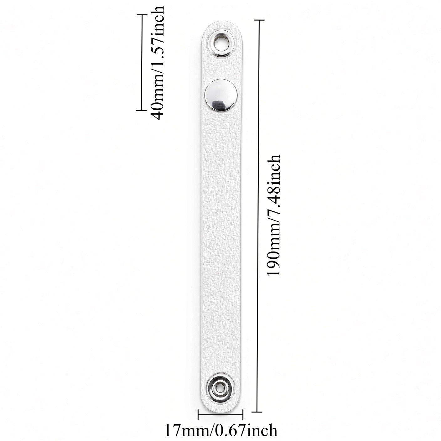 White Leather Chain Hangers – 10 Pack