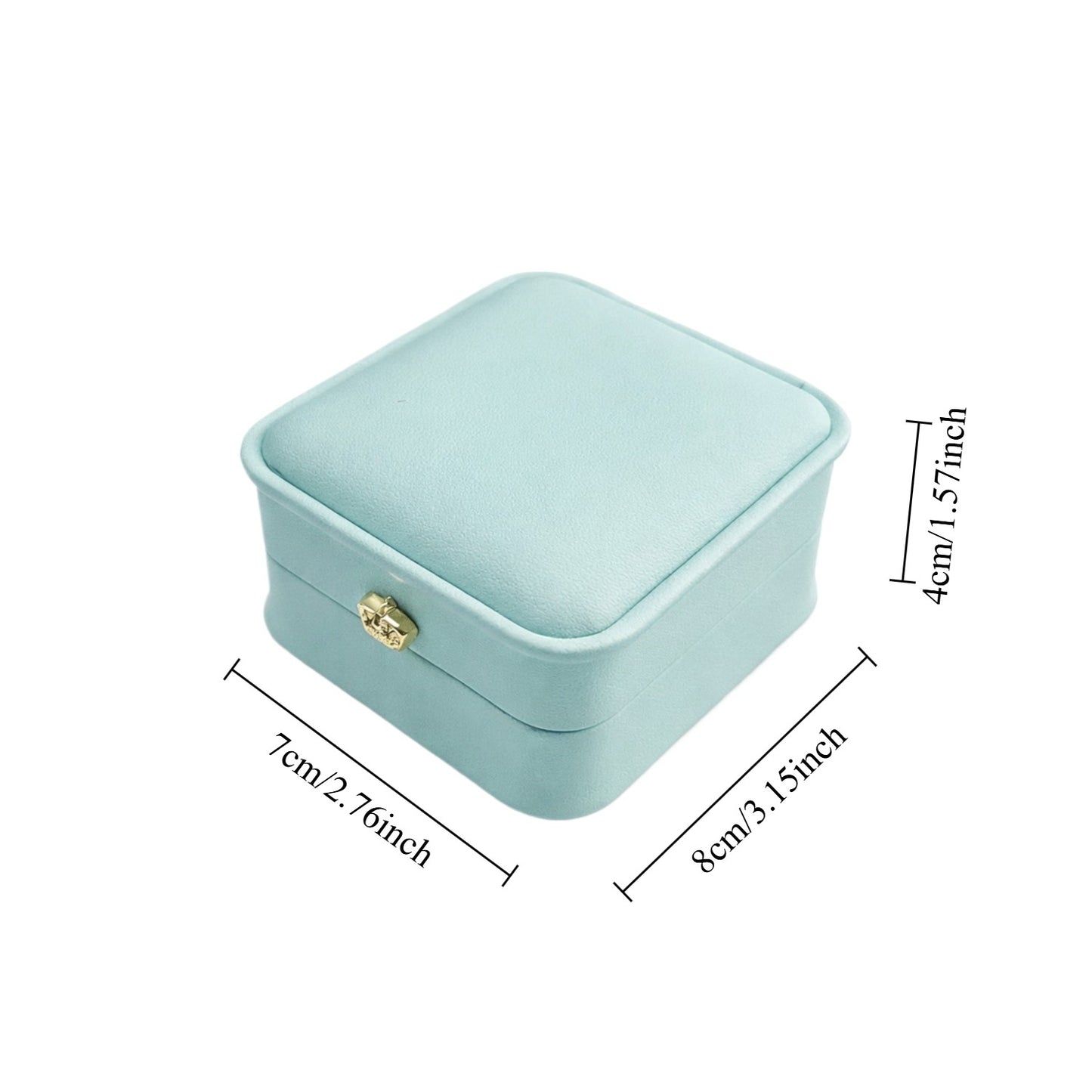 Tiffany Blue pendant presentation case featuring curved corners, a hinged lid, and a cushioned jewelry platform.