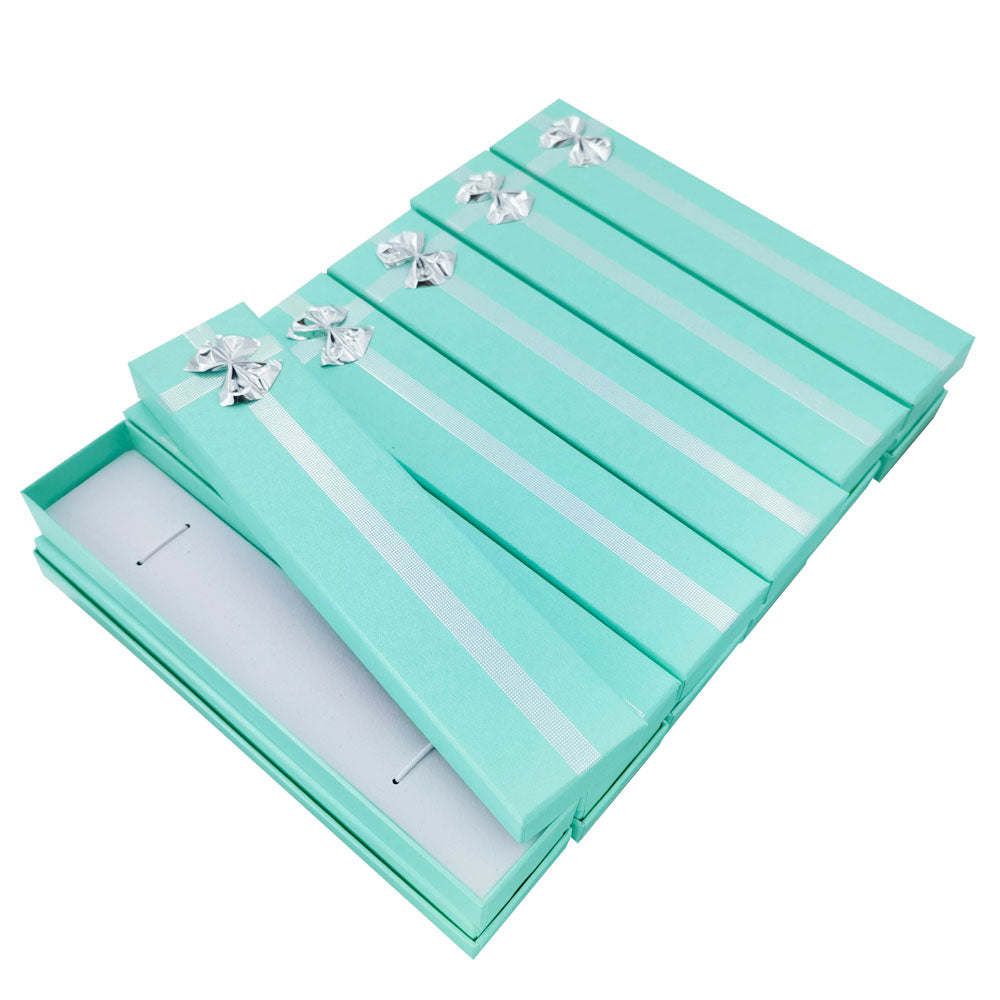 Lake Blue ribbon paper bracelet jewelry gift box, pack arrangement