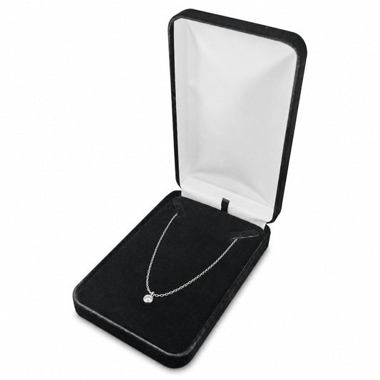 necklace box - 6pcs Black Velvet Necklace Boxes YN7-BK front view