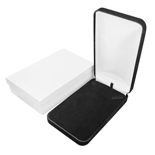 necklace box - 6pcs Black Velvet Necklace Boxes YN7-BK open view