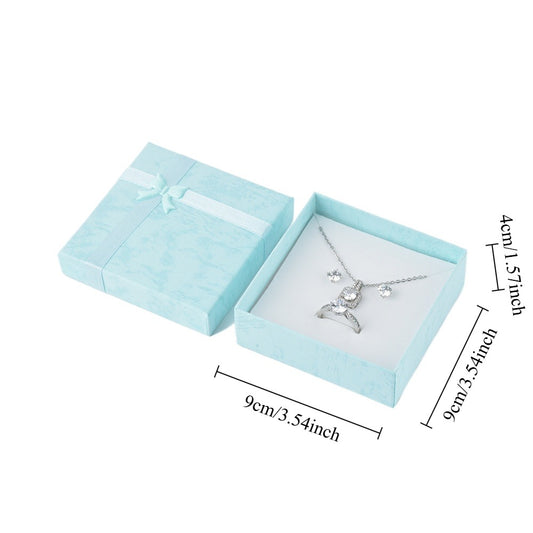 necklace box - 12pcs Blue Necklace Boxes B10-44-BA open view