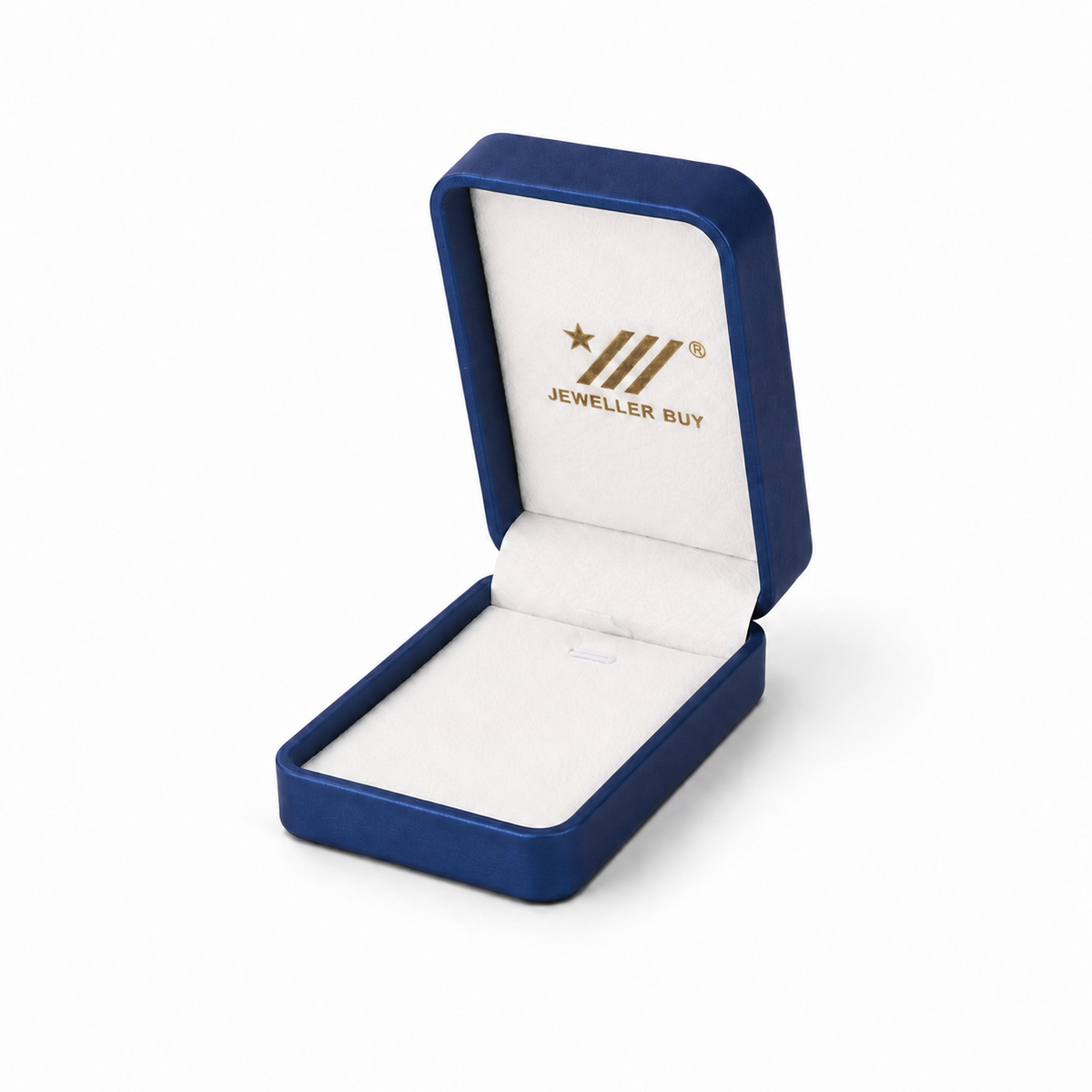 necklace box - Blue PU Leather Necklace Box 1-6 front view