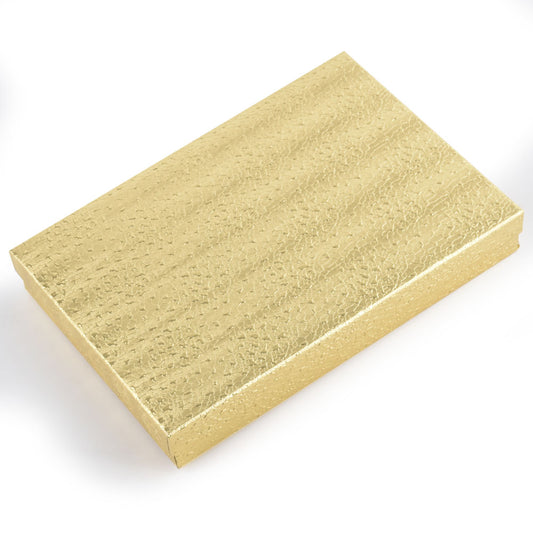 necklace box - 100pcs Gold Cotton Cardboard Boxes Necklace BX2885 open view