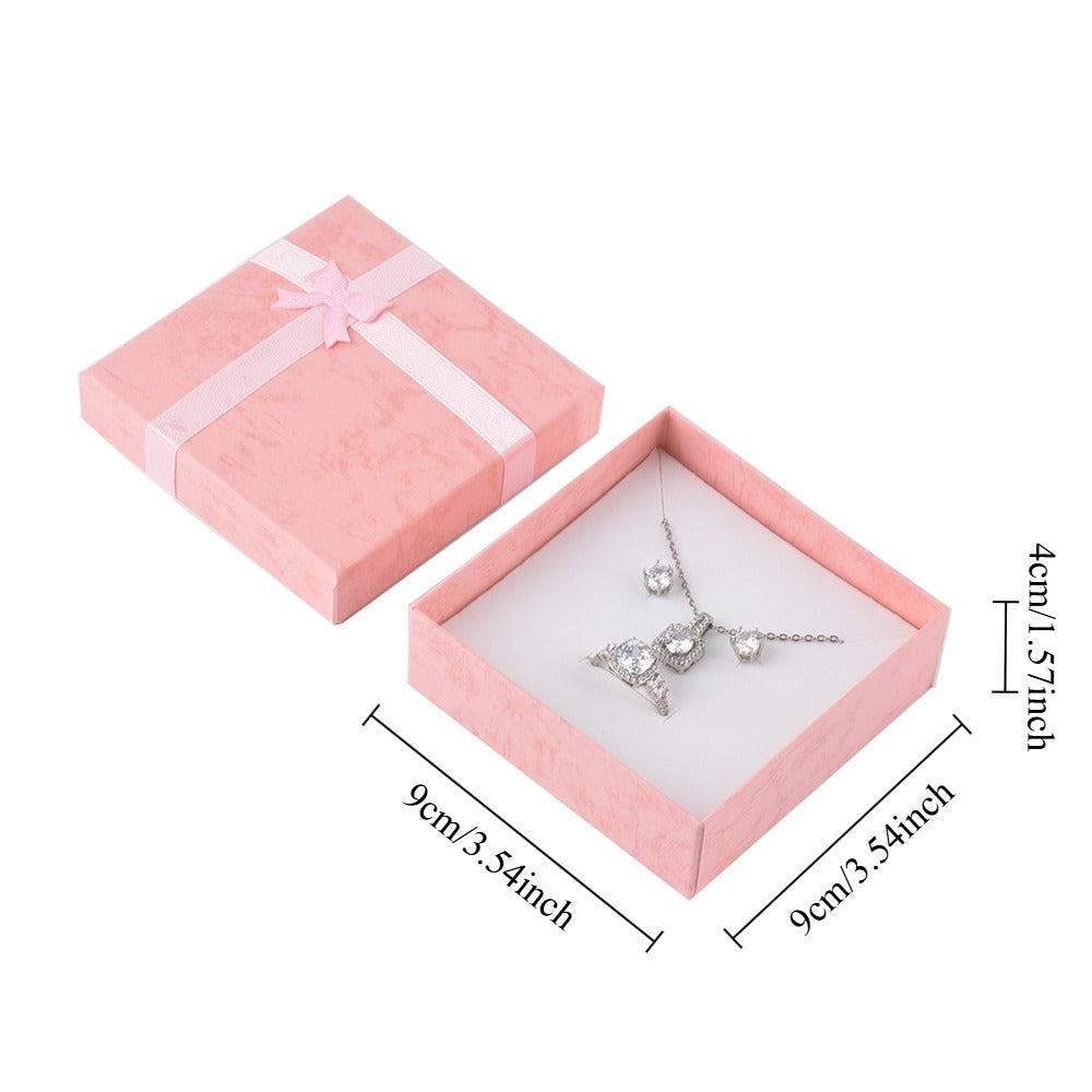 necklace box - 12pcs Pink Necklace Boxes B10-44-PEA open view