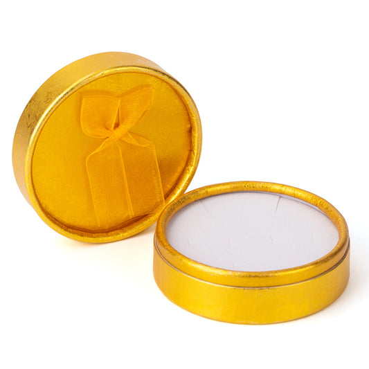 necklace box - 12pcs Gold Cardboard Organza Boxes Necklace B1433-GL W GL front view