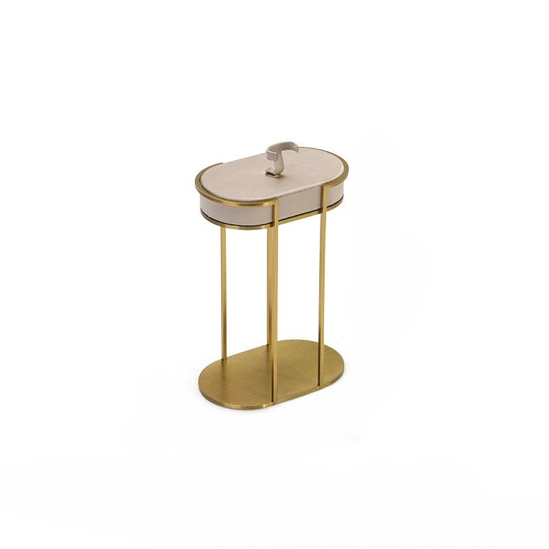 necklace display - Beige Gold Velvet Metal Display Stand Necklaces C02916 product view 08
