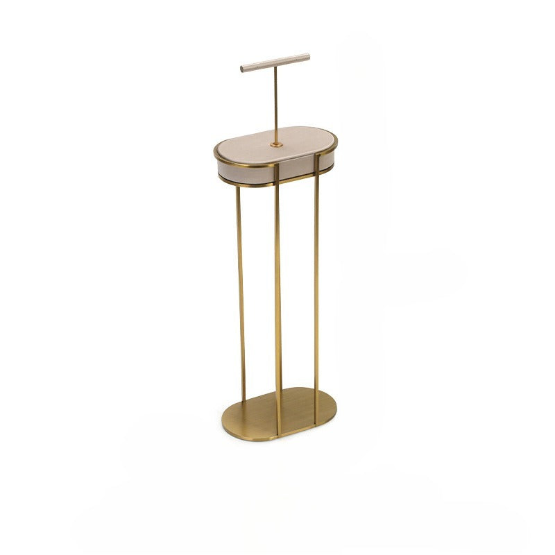 necklace display - Beige Gold Velvet Metal Display Stand Necklaces C02916 product view 10