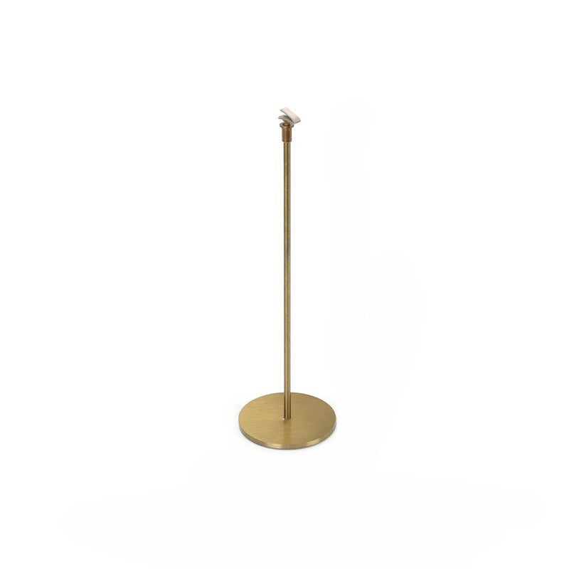 necklace display - Beige Gold Velvet Metal Display Stand Necklaces C02916 side view