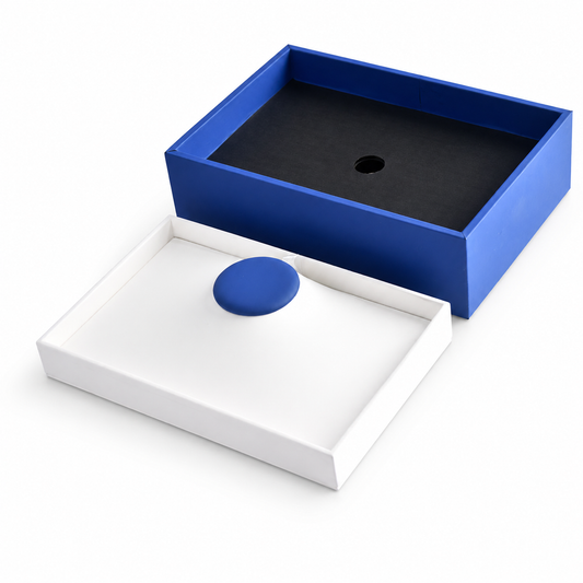 necklace display - Blue White Necklace Display Tray T046N-W open view