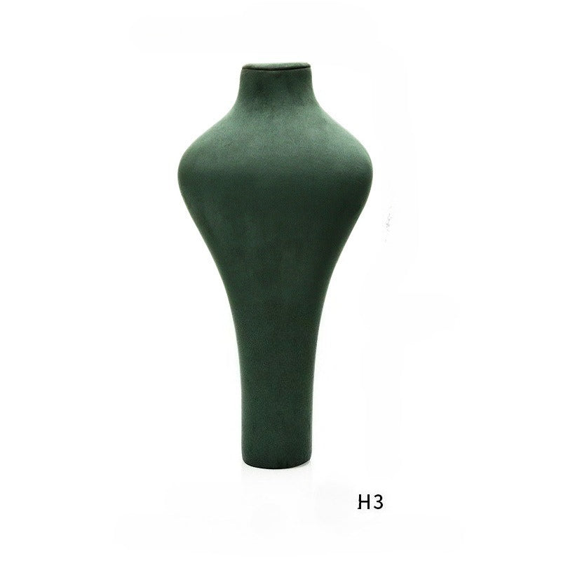 necklace display - 3pcs Green Velvet Necklace Display Bust Stand C00766 product view 07