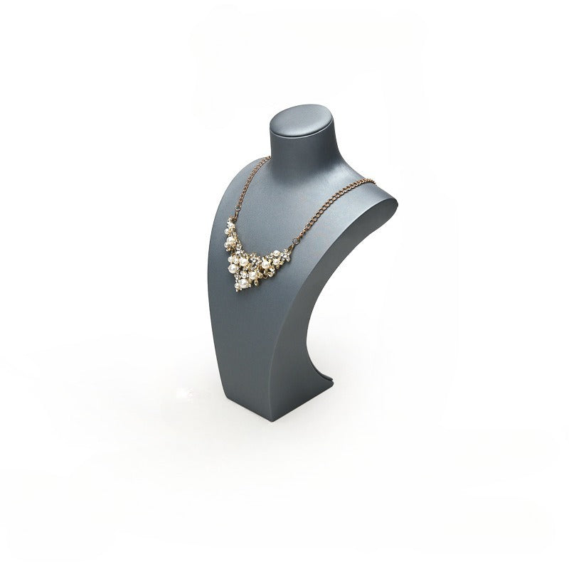 necklace display - Gray Blue Display Stand Necklace Bust C02739 product view 19