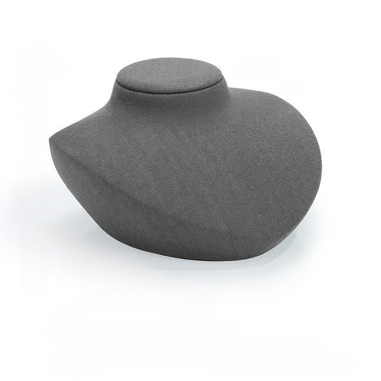 necklace display - Gray Microfiber Display Stand Necklaces Rings C01836 open view