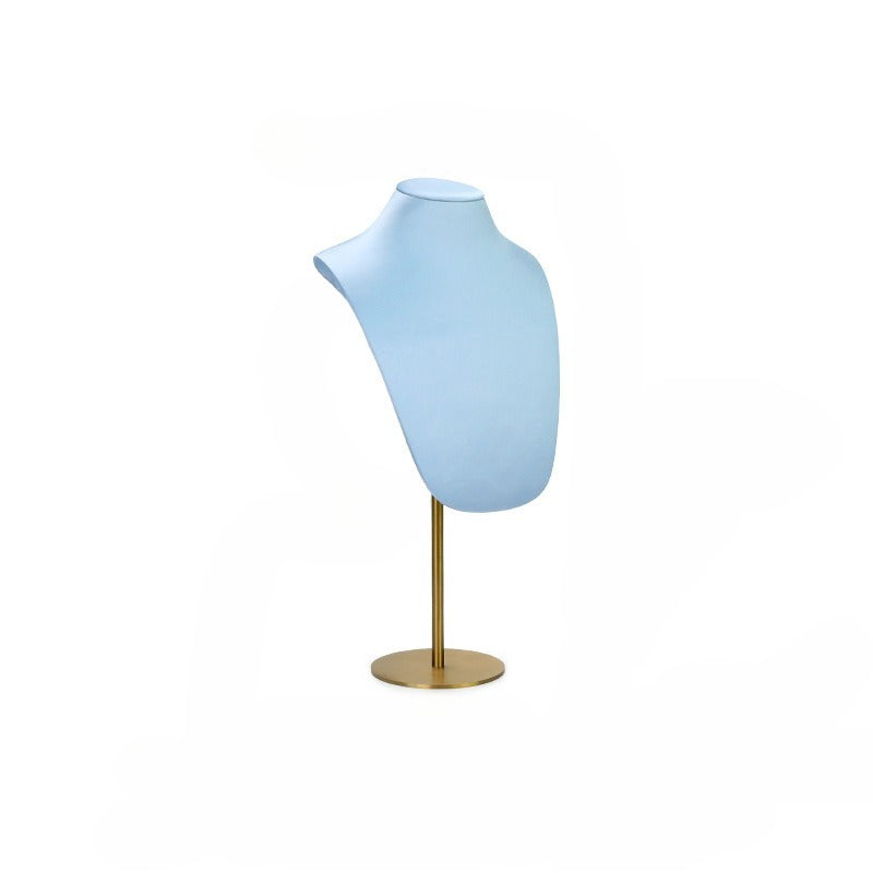 necklace display - Blue Gold Display Stand Necklace Bust C02719 open view