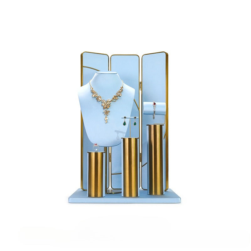 necklace display - Blue Gold Display Stand Necklace Bust C02719 product view 14