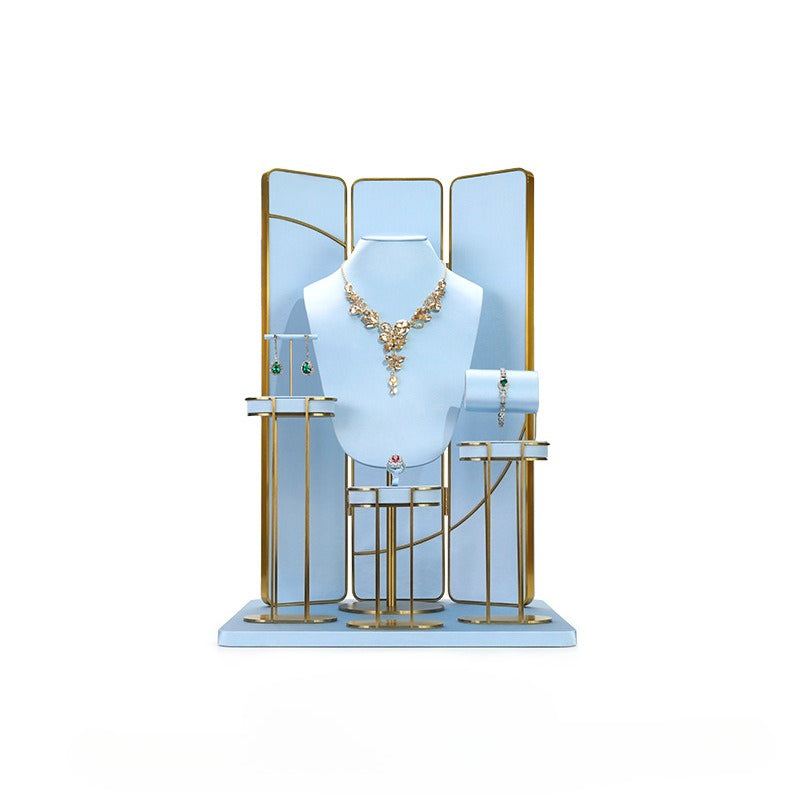 necklace display - Blue Gold Display Stand Necklace Bust C02719 product view 15