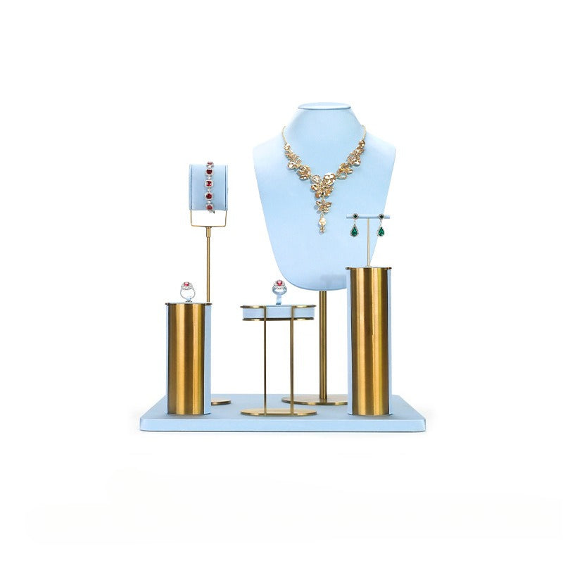 necklace display - Blue Gold Display Stand Necklace Bust C02719 product view 18