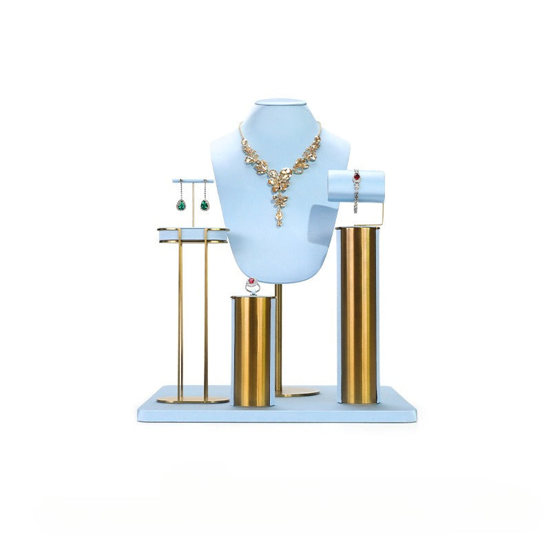 necklace display - Blue Gold Display Stand Necklace Bust C02719 product view 19